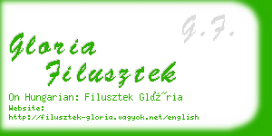 gloria filusztek business card
